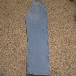 Hollister Women's Light Blue Wide Leg Jeans